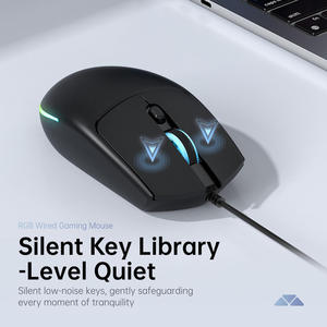 เมาส์เกมมิ่งแบบมีสาย รุ่น M300 น้ำหนักเบา ไฟ RGB ปรับได้ เงียบ สำหรับเล่นเกมและทำงาน พร้อมเซ็นเซอร์ออปติคอล - Product Image 6