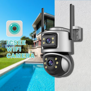 ICSEE WIFI圆顶网络闭路电视摄像机双镜头室内安全夜视监控跟踪昼夜支持双向音频 - Product Image 4