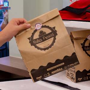 Sacs à sandwich en papier kraft jetables, résistants à la graisse, en papier sulfurisé, recyclables, impression flexo pour pizza, lait, croustilles, aliments - Product Image 6