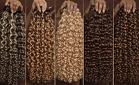 Lots de Cheveux Humains Birmans Pixy CurlY avec Closure, Bundles Blond Miel, Cheveux Bruts et Frontals – Fournisseurs