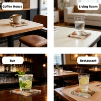 Sous-verre en bois durable, non toxique, antibactérien, facile à nettoyer, anti-moisissure et écologique