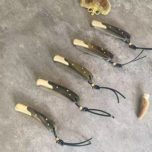 WZ132R manico in osso di Yak in acciaio damasco coltello da tasca per adulti coltello da campeggio - Product Image 2