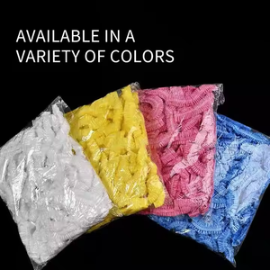 50 unids/set gorros de ducha desechables de plástico impermeable para la cabeza <span class=keywords><strong>Rosa</strong></span> Spa salón Hotel <span class=keywords><strong>tinte</strong></span> de <span class=keywords><strong>pelo</strong></span> mujeres gorro de <span class=keywords><strong>Pelo</strong></span> elástico Baño - Product Image 2