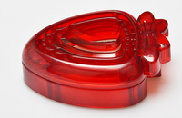 Plastic aardbeien snijder met roestvrijstalen mes, draagbare aardbeien snijder voor bakkerij, dessert en fruitdecoratie