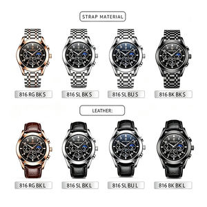 Reloj de Pulsera de Cuarzo para Hombre Poedagar 816 de 3 Agujas, Diseño Moderno y Lujoso, Resistente al Agua, Montre Homme, Reloj - Product Image 1