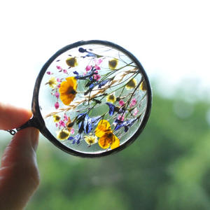 תליון טרריום זוויינג טריום זוויינג שרשרת פרח בוטני זכוכית ויטראז' - Product Image 4