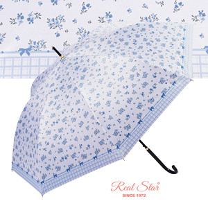 RST Corée Style Fleur Impression <span class=keywords><strong>Anti</strong></span> <span class=keywords><strong>UV</strong></span> <span class=keywords><strong>Femme</strong></span> Longue Droite Parapluie Soleil et Pluie Protection Parapluie - Product Image 3