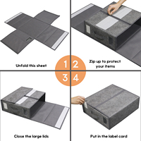 Lot de 2 bacs de rangement pliables en tissu, conteneur, boîte de rangement pour vêtements, organisation à domicile, vente en gros