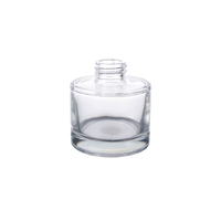 Bouteille diffuseur de parfum en verre transparente et plate de 100 ml et 150 ml, vide, avec bouchon en bois, récipient pour parfum d'ambiance, logo personnalisé
