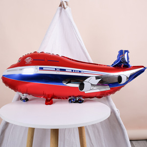 43 * 87 large passenger aircraft fighter aircraft general mobilization aluminum foil balloon, liftoff ball birthday <strong>background</strong> - Product Image 3