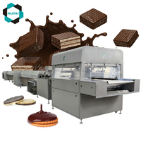 Machine à chocolat automatique GUSU haute productivité, enrobeuse de chocolat avec tunnel de refroidissement, garantie 1 an