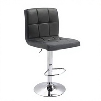 Chaise de salon de coiffure moderne pivotante à 360 degrés en cuir PU réglable en hauteur