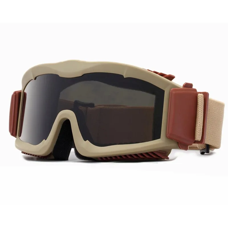 TPU Frame Impact Resistance UV400 Safety Shooting tactical sunglasses dust protection goggles