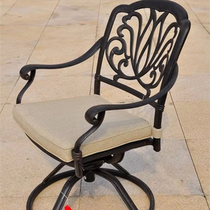 <span class=keywords><strong>Fauteuil</strong></span> de salle à manger pivotant moderne à profil <span class=keywords><strong>bas</strong></span> en <span class=keywords><strong>aluminium</strong></span> moulé élégant pour balcon et terrasse Chaise pivotante en <span class=keywords><strong>aluminium</strong></span> moulé - Product Image 3