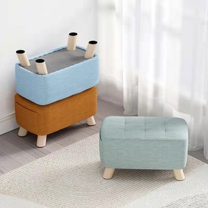 Fabric Storage <b>Stools</b> Rectangle Polyester Eco-Friendly For Living Room Bedroom Children Adults - Product Image 4