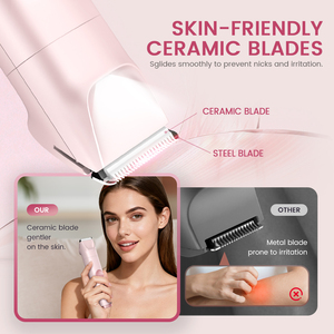 PRITECH 3'ü 1 Arada Su Geçirmez IPX6 Tüy Alma Makinesi Profesyonel Bikini Düzeltici Şarj Edilebilir Epilatör Vücut Elektrikli Tıraş Makinesi Kadınlar İçin - Product Image 4