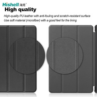 Étui de tablette en cuir PU antichoc triple pli doublure en microfibre magnétique multicolore housse de tablette pour Samsung Galaxy Tab S5E