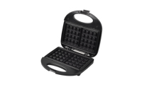 Machine à sandwichs antiadhésive 2 fentes avec thermostat réglable et puissance électrique de 750 W, offrant des plaques pour gaufres et grillades