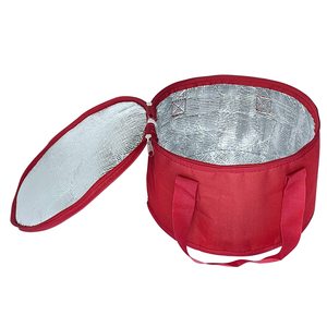 Borsa da pranzo rotonda personalizzata riutilizzabile Cooler per torte <span class=keywords><strong>in</strong></span> casseruola borse termoisolate per consegna Pizza borsa per cibo da picnic Potluck - Product Image 3
