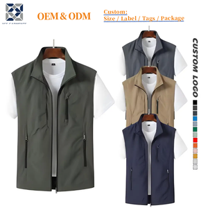 Gilet softshell coupe-vent pour homme |   Couche légère à fermeture éclair pour la course et la randonnée au printemps |   Tailles personnalisées disponibles - Product Image 1