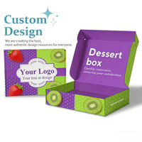 Boîte à pâtisserie personnalisée en carton ondulé avec doublure en mousse, emballage de dessert écologique, design multicolore, boîte à gâteau, boîtes en papier