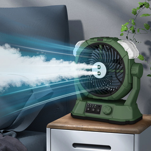 Ventilador USB recargable portátil con batería de 20000mAh, Control remoto, niebla de agua, luz LED y banco de energía para acampar al aire libre - Product Image 2