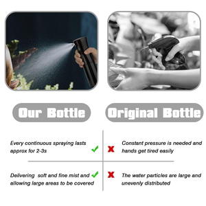 Botella pulverizadora de plástico con atomizador fino de 200ml, 300ml, 500ml para agua, peluquería, cabello, pulverización continua. - Product Image 4