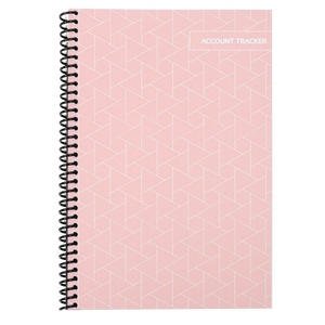 Libreta de registro de cheques y tarjetas de débito, color rosa, con espiral, para seguimiento de cuentas estándar - Product Image 1