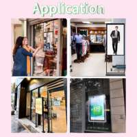 Écran publicitaire numérique OEM haute luminosité 4000 nits pour vitrine, promotions sur pied, portable, animation CMS