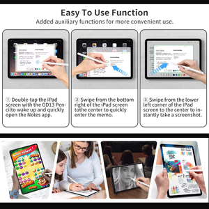 Stylo tactile intelligent <span class=keywords><strong>pour</strong></span> <span class=keywords><strong>iPad</strong></span> compatible avec <span class=keywords><strong>Apple</strong></span> <span class=keywords><strong>Pencil</strong></span> 2 1 <span class=keywords><strong>iPad</strong></span> <span class=keywords><strong>9</strong></span> 11 12.<span class=keywords><strong>9</strong></span> 2021-2018 Matériau plastique - Product Image 6