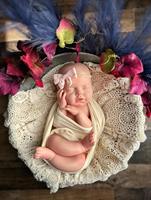 20-Zoll Weiche Realistische Vollsilikon-Reborn-Babypuppe Mädchen mit Niedlichem Nass-Trinksystem Mini DIY Modische Schlafende Neugeborenen-Spielzeugpuppe
