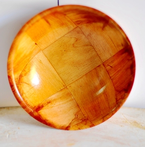 Saladier en bois vert écologique personnalisable à manger en bois nourriture fruits vaisselle saladier en bois saladier en bambou - Product Image 1