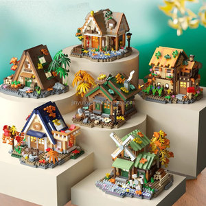 Ensemble de blocs de construction architecturaux en plastique pour maison miniature, jouets éducatifs pour adultes, kit de construction de cabane dans les arbres DIY - Product Image 1
