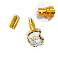 Flacon de parfum en gros pour bouteille en verre design avec buse filetée électroplaquée or, impression sérigraphique, pulvérisateur à pompe, flacon vide