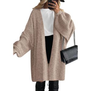 Suéter Cárdigan Largo para Mujer Pretttygarden, Suéter de Punto Holgado de Moda, Chaqueta Abrigo para Otoño/Invierno 2025, Estilo Otoñal - Product Image 1