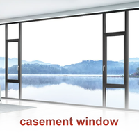 Ventana Corredera de Aluminio con Doble Acristalamiento y Rotura de Puente Térmico, Resistente al Viento y de Ahorro Energético, para Cocina, Apartamento, Directo de Fábrica