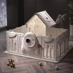 VSUCH Jouet Mini Cabana Clôture pour bébé Toddler Yard Cubby <span class=keywords><strong>Jeu</strong></span> <span class=keywords><strong>de</strong></span> <span class=keywords><strong>rôle</strong></span> pour enfants Tente Maison Playhouse Playpen avec toboggan et maison - Product Image 1