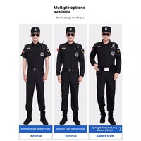 Tenue d'entraînement d'été pour agent de sécurité, uniforme de maintien en polyester à manches courtes et léger