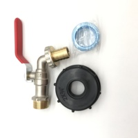 Adaptateur de tuyau de robinet de jardin en laiton IBC filetage S60x6 à 3/4 "pour réservoir Ibc
