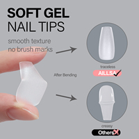 ZRKGEL NOUVEAUTÉ : Faux Ongles Cercueil Moyens 450 PIÈCES – 15 Tailles Différentes, Double Face, Acrylique Mat, Design pour Doigts