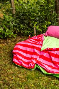 Ensemble <span class=keywords><strong>de</strong></span> literie en coton pur respirant, rayures rouges et roses avec intérieur <span class=keywords><strong>vert</strong></span>, nouveau design, ensemble <span class=keywords><strong>de</strong></span> housse <span class=keywords><strong>de</strong></span> couette en coton - Product Image 3