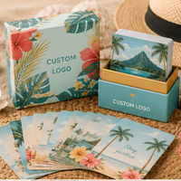 Cartes d'affirmations positives quotidiennes avec impression de logo personnalisé, dans une boîte rigide à double compartiment pour femmes