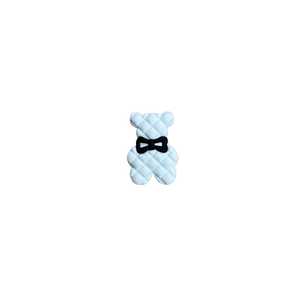 Custom Quilted Teddy Bear Soft PVC Rubber Patch 3D <b>Bow</b> Tie Badge for Kids Clothing Bags <b>Shoes</b> - Product Image 2
