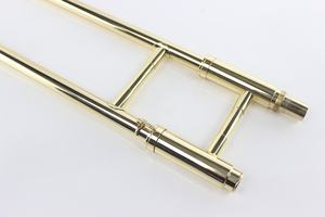 Trombón de oro electroforético Trombón de latón dorado en clave de B Flat Trombón de rendimiento de <span class=keywords><strong>banda</strong></span> profesional de alta calidad TB022005 - Product Image 2