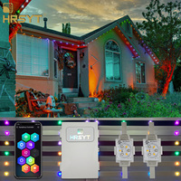 HRSYT DC48V 100ft Éclairage LED extérieur IP68 à points lumineux, corps en PVC, lumières de Noël permanentes pour aménagement paysager