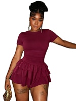 Robe courte à volants superposés pour femmes, robe moulante de soirée, robe décontractée pour femmes, robe d'été