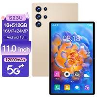 Tablet Edukasi S23U 11" Snapdragon 8 16GB 1TB Kamera 108MP 8000mAh Kursus Online Edukasi Anak Lansia Asia Keyboard