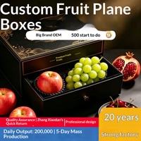 Direct van de fabriek: op maat gemaakte fruitgeschenkdozen met venster en handvat; golfkartonnen dozen; UV-bedrukte kleuren dozen voor fruit