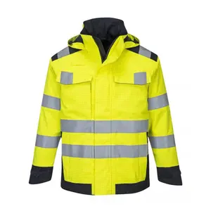 Jaket Keselamatan Kerja Visibilitas Tinggi, Jaket Pria Hi-viz Vis, Pakaian Kerja Reflektif