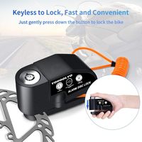 Alarme de moto 110 dB, antivol, verrou de frein de vélo, câble de rappel étanche pour scooter, vélo électrique, moto, VTT